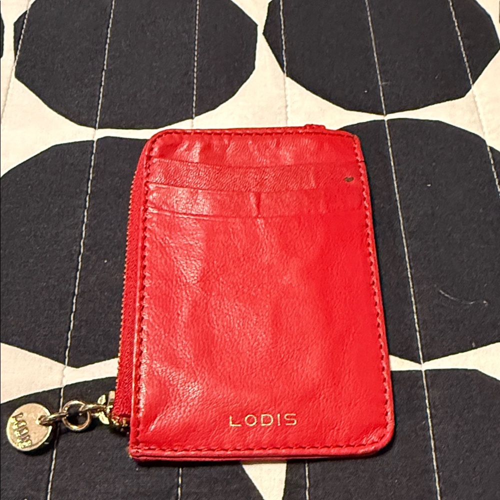 Lodis Vibrant Red Leather Card Wallet